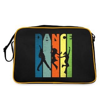 Dancing dancer dancer dance dance school - Retro Bag - black/gold - Back