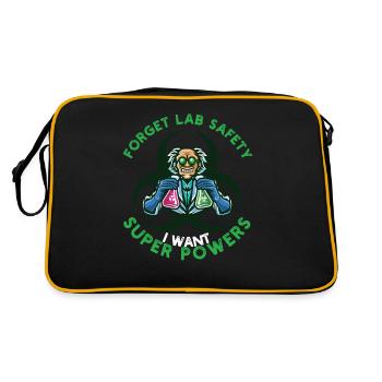 Forget the safety superpowers in the lab - Retro Bag - black/gold - Back