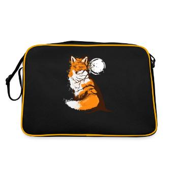 Conception d'automne de renard roux pour les amoureux de la faune - Sac Retro - noir/or - Dos