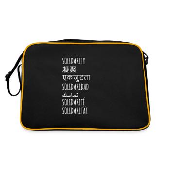 Solidarity cohesion community gift - Retro Bag - black/gold - Back