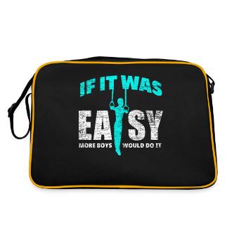 Gymnastics boys gymnast gift - Retro Bag - black/gold - Back