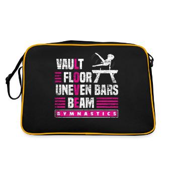 Artistic Gymnastics Gymnast Gift - Retro Bag - black/gold - Back