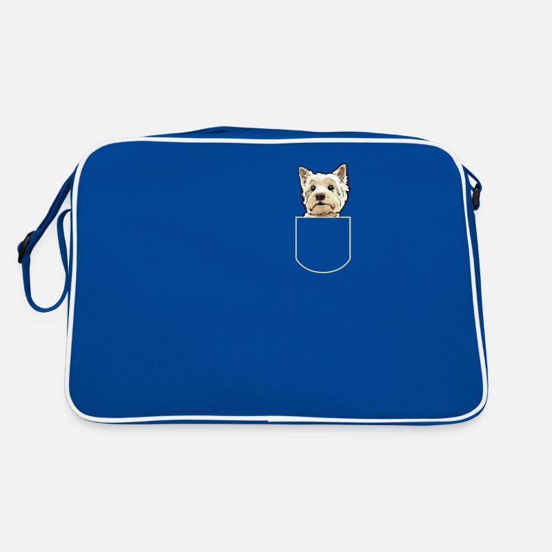 West Highland Terrier In Der Brusttasche Geschenk Retro Tasche