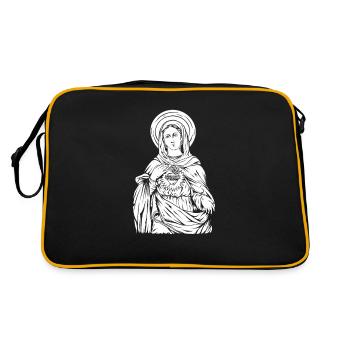 Holy Virgin Mary Christian Mother Jesus - Retro Bag - black/gold - Back