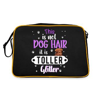 Cadeau de paillettes Nova Scotia Duck Tollin Retriever - Sac Retro - noir/or - Dos