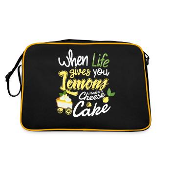 Cheesecake - funny saying for cooking and baking - Retro Bag - black/gold - Back