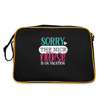 Désolé, la gentille infirmière est en vacances - cadeau d'infirmière - Sac Retro - noir/or - Dos