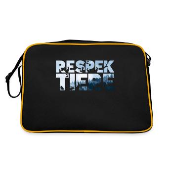 Respekt Tiere Tierschutz Tierwohl Veganismus Natur - Retro Tasche - Schwarz/Gold - Hinten