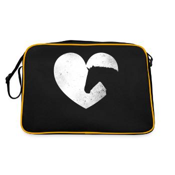 Horse lover Juts who love horses Cowboy Funny Fame - Retro Bag - black/gold - Back