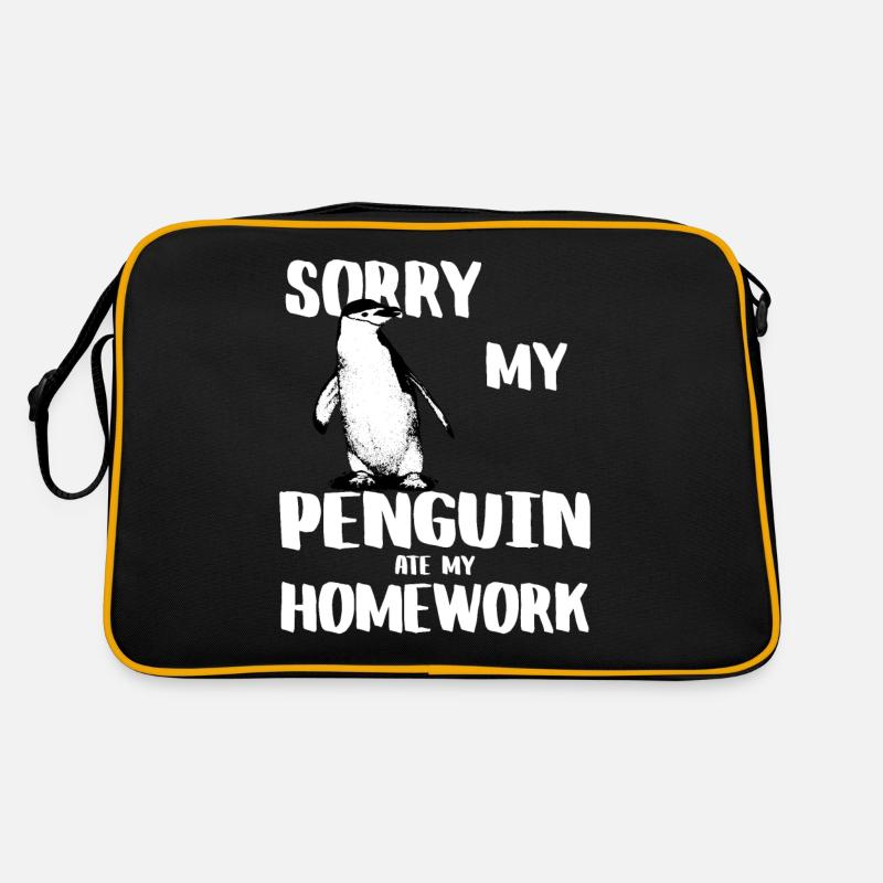 Désolé, mon pingouin a mangé mes devoirs Sac Retro