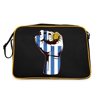 Uruguay Fist Revolution J'aime l'Uruguay - Sac Retro - noir/or - Dos