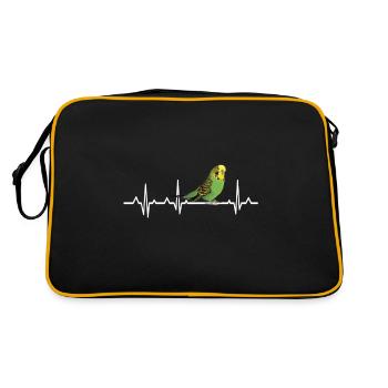 L'amour des oiseaux perruche Heartbeat - Sac Retro - noir/or - Dos