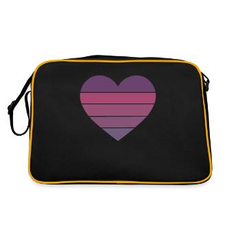 Heart Retro Purple - Retro Bag - black/gold - Back