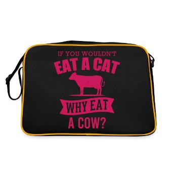 VEGETARIER Gift Animal Protector Vegan - Retro Bag - black/gold - Back