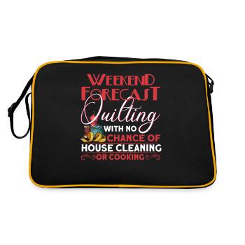 Seamstress patchwork quilting gift - Retro Bag - black/gold - Back