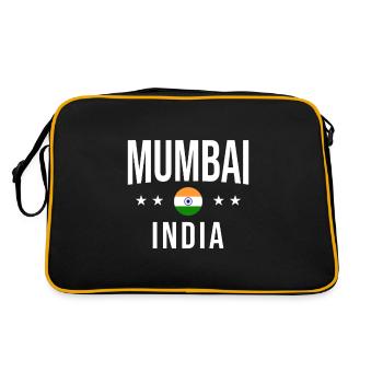 Funny Indian saying from India as a gift - Retro Bag - black/gold - Back