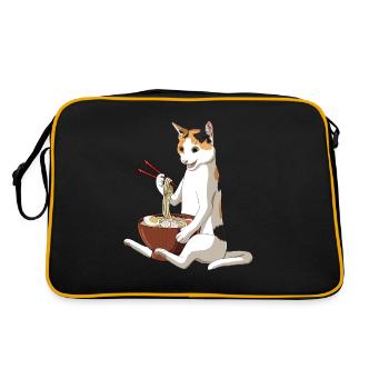 Pizza - Retro Tasche - Schwarz/Gold - Hinten