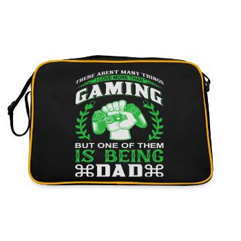 Gamer Zocker Player Geschenkidee - Retro Tasche - Schwarz/Gold - Hinten