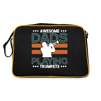Cadeau de trompette d'instrument de musique de joueur de trompette - Sac Retro - noir/or - Dos
