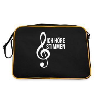 Chor Chorprobe Chorsänger Singen - Retro Tasche - Schwarz/Gold - Hinten