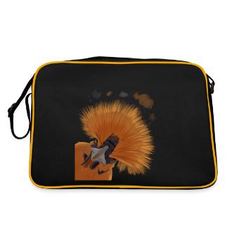 Poulet de soie curieux - Sac Retro - noir/or - Dos