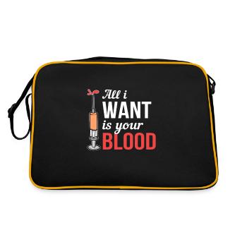 Donneur de sang Infirmière Docteur - Sac Retro - noir/or - Dos