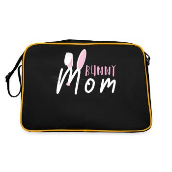 Bunnies rabbits - Retro Bag - black/gold - Back
