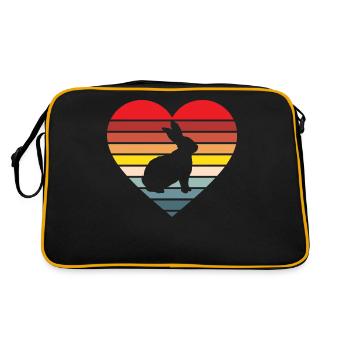 Bunnies rabbits - Retro Bag - black/gold - Back