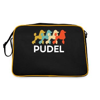 Poodle Miniature Poodle Königspudel Medium Poodle - Retro Bag - black/gold - Back