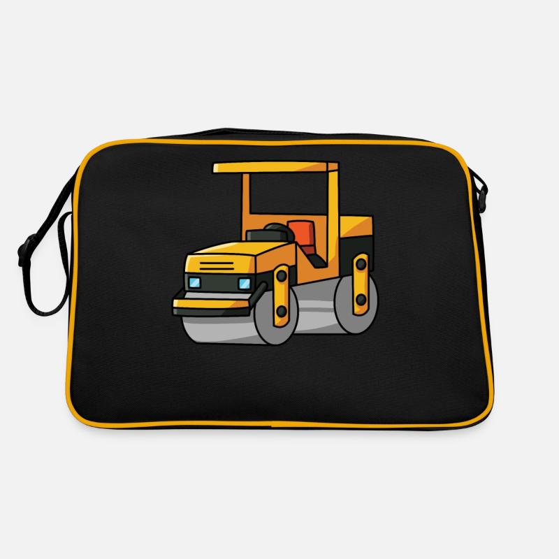 Rouleau chantier de construction machine travailleur de la construction Sac Retro