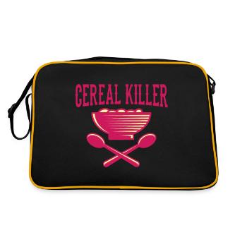 VEGETARIAN gift animal rights activists for vegans - Retro Bag - black/gold - Back