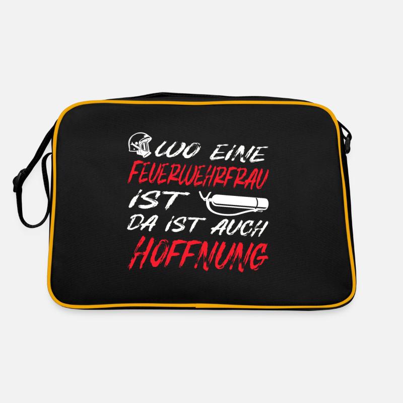 Feuerwehrfrau Retro Tasche