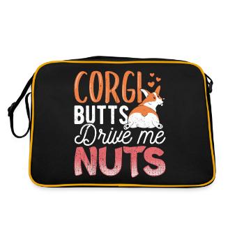 Butts puppy soft floccose creamy linty featherlike - Retro Bag - black/gold - Back