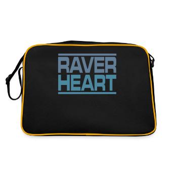 Raver rave techno - Sac Retro - noir/or - Dos