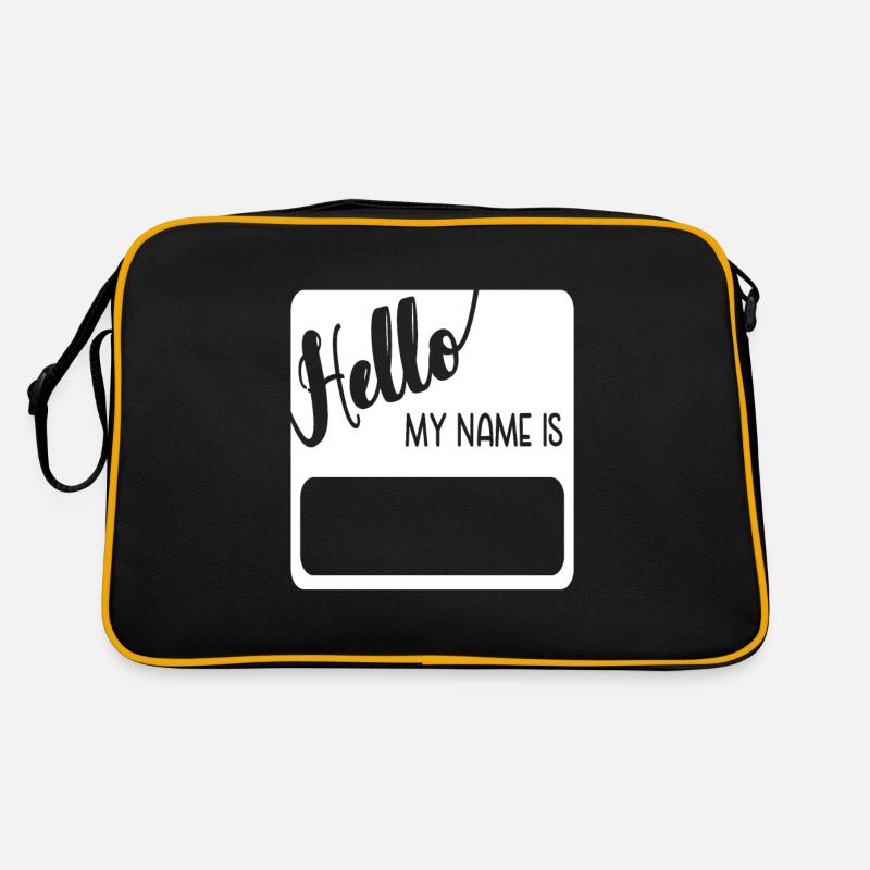 Hello My Name Is Retro Bag