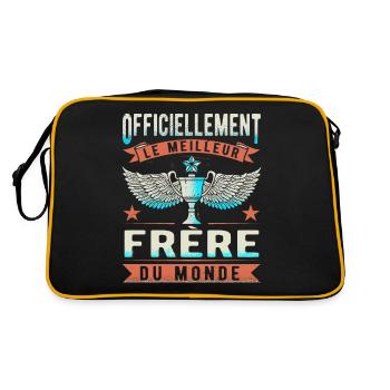 Meilleur Frère Du Monde - Sac Retro - noir/or - Dos