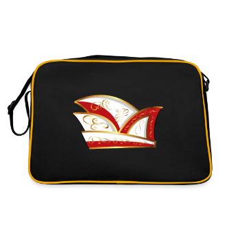 Casquette de comité ROUGE Carnaval cadeau costume de groupe - Sac Retro - noir/or - Dos