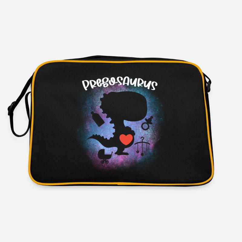 Pregosaurus Schwangerschaftsankündigung Retro Tasche