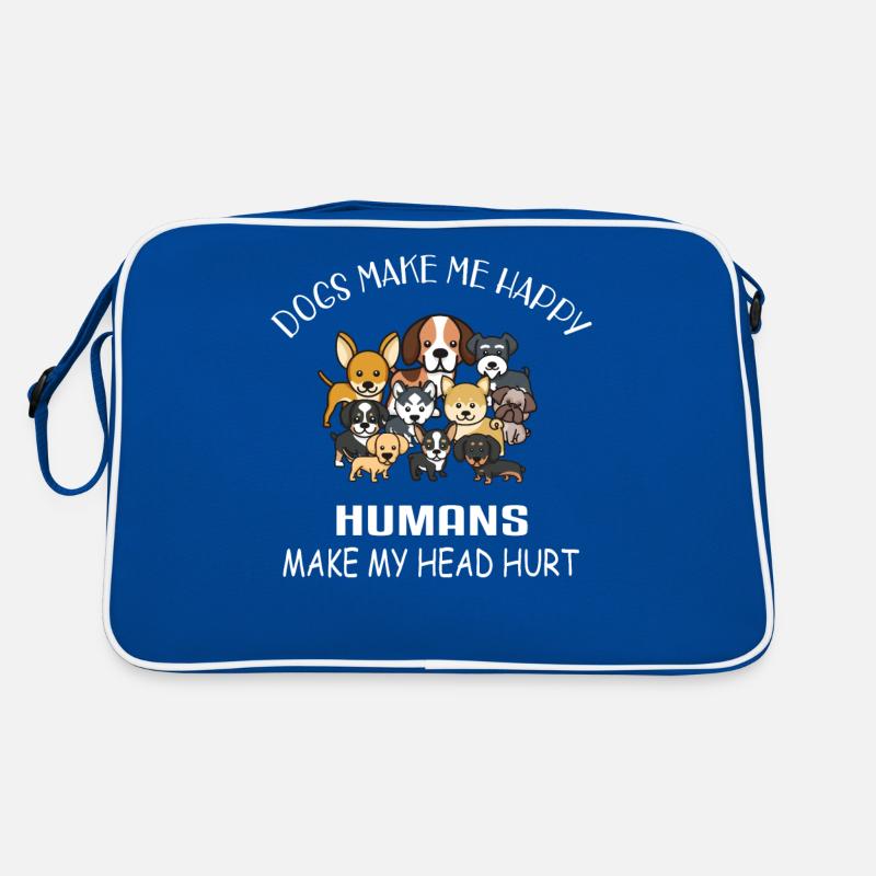 Hunde Machen Mich Glücklich - Hunde Retro Tasche