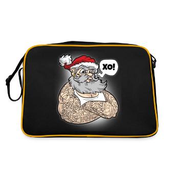 Père Noël avec des tatouages - Sac Retro - noir/or - Dos