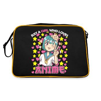 Anime Fan Japanese Culture Manga if it doesnt - Retro Bag - black/gold - Back