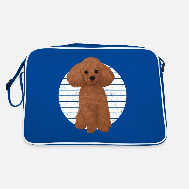 Hund Pfote Tierfreund Pudel Retro Tasche