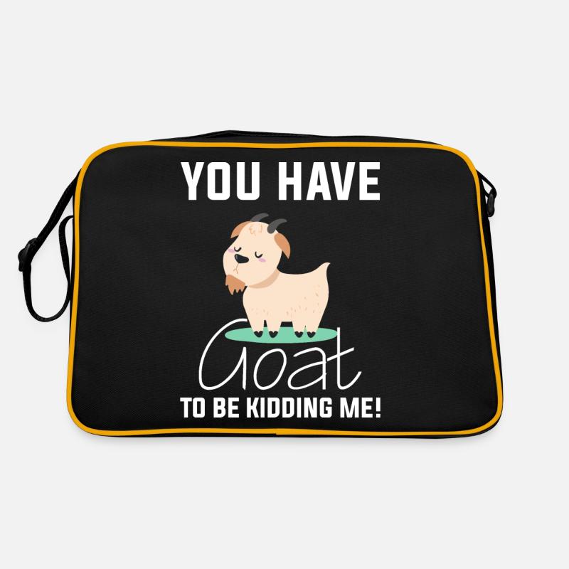 Goat goat - Retro Bag - black/gold