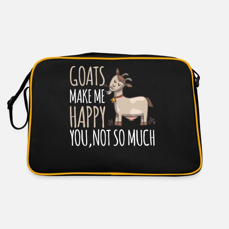 Goat goat - Retro Bag - black/gold