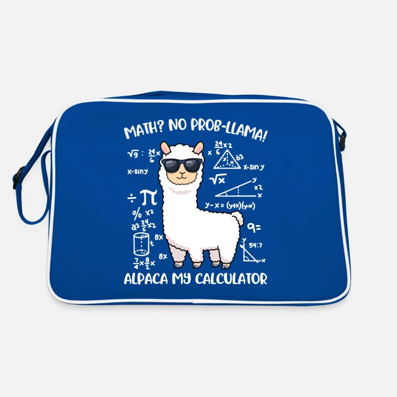 Mathe Alpaca Mathe Llama Lehrer Unterricht Retro Tasche