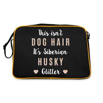 Husky dog - Retro Bag - black/gold - Back