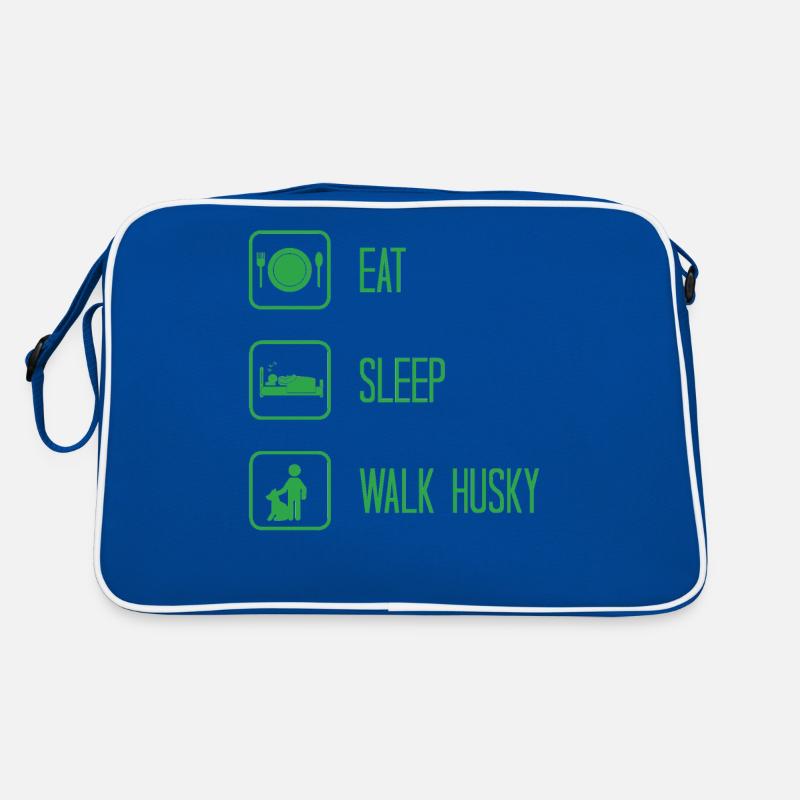 Husky dog Retro Bag