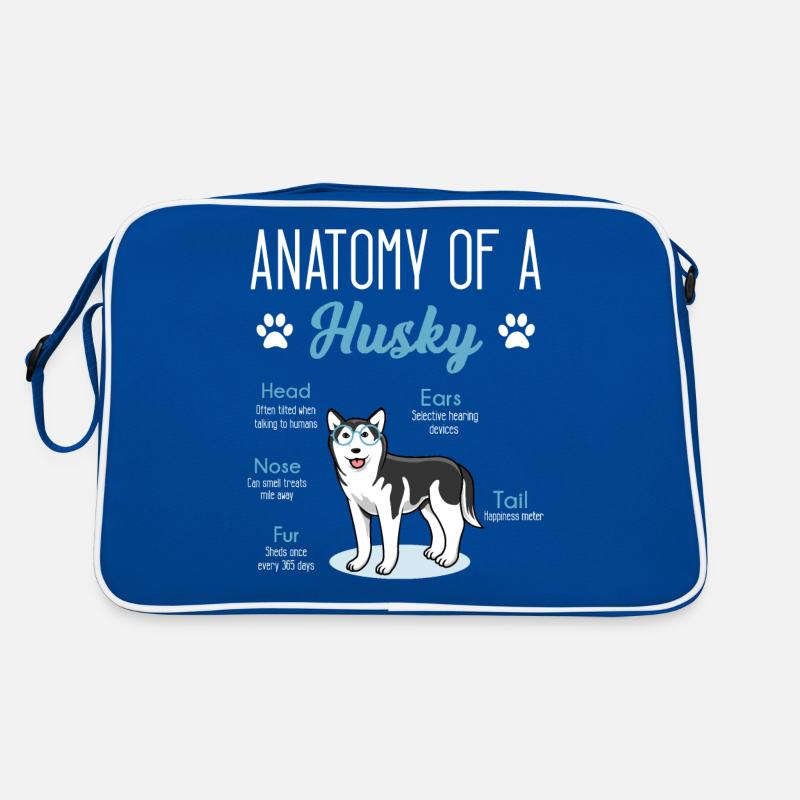 Husky dog Retro Bag