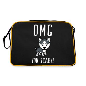 Husky dog - Retro Bag - black/gold - Back
