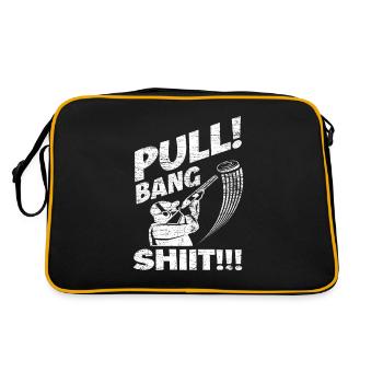 Cadeau drôle de tir au pigeon d'argile Sagittaire - Sac Retro - noir/or - Dos
